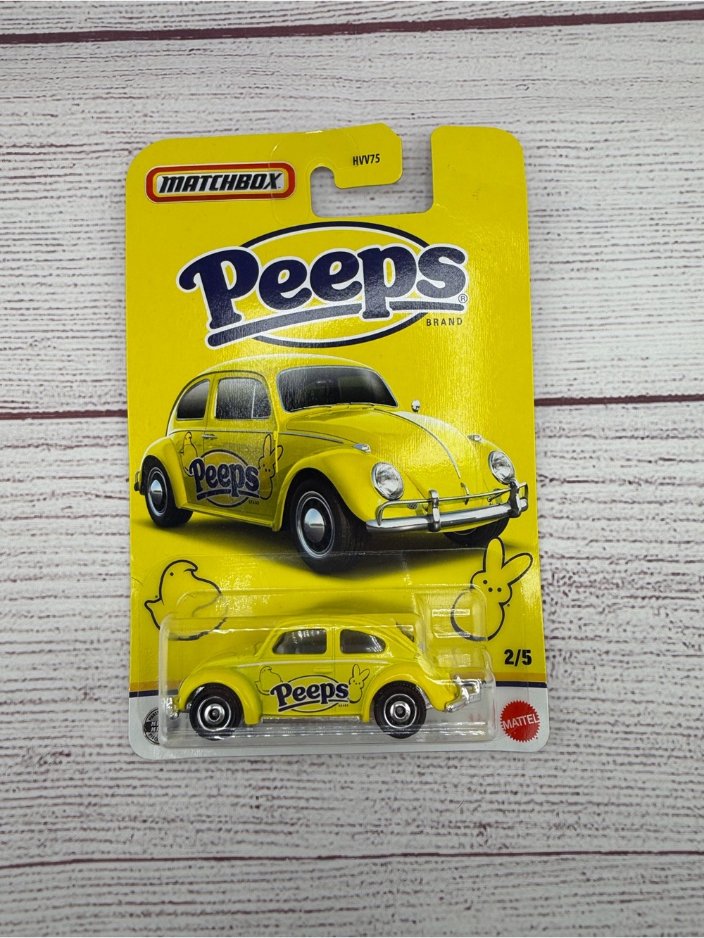 Match Peeps Yellow Toy Beetle Car